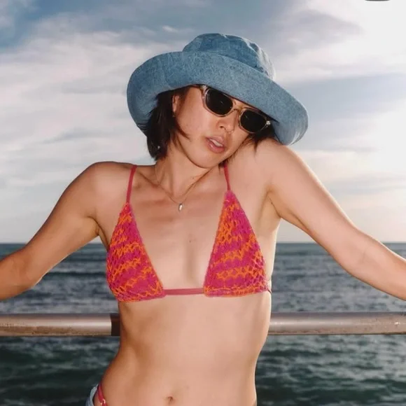 ACACIA denim bucket hat Denim Bucket Hat With Ties For Women | J.Crew main image 3